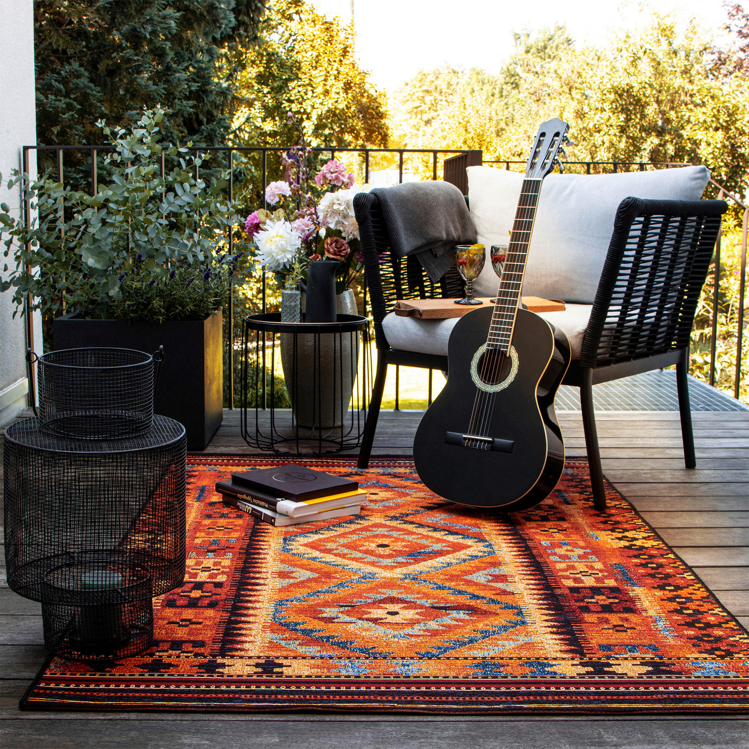 OUTDOORTEPPICH 200/290 cm Multicolor, Rot  - Rot/Multicolor, Design, Textil (200/290cm) - Obsession