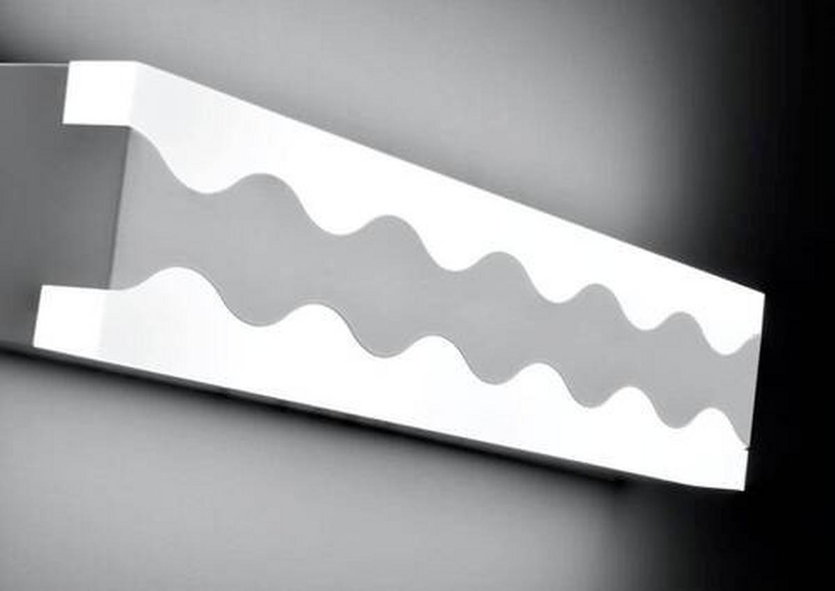 LED-WANDLEUCHTE Front   - Weiß, Design, Metall (5/39.5/7cm)