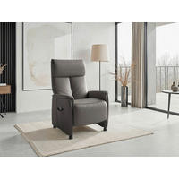RELAXAČNÉ KRESLO, koža, mokka - čierna/mokka, Basics, koža/plast (76/110/84cm) - Sit & More