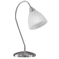 TISCHLEUCHTE 25/35 cm   - Alabasterfarben/Nickelfarben, KONVENTIONELL, Glas/Metall (25/35cm) - Eglo