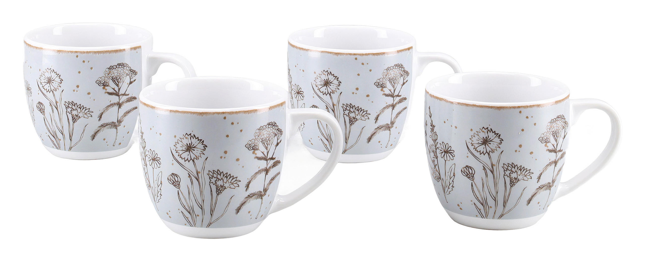 Creatable SADA HRNKŮ NA KÁVU porcelán keramika 4dílné
