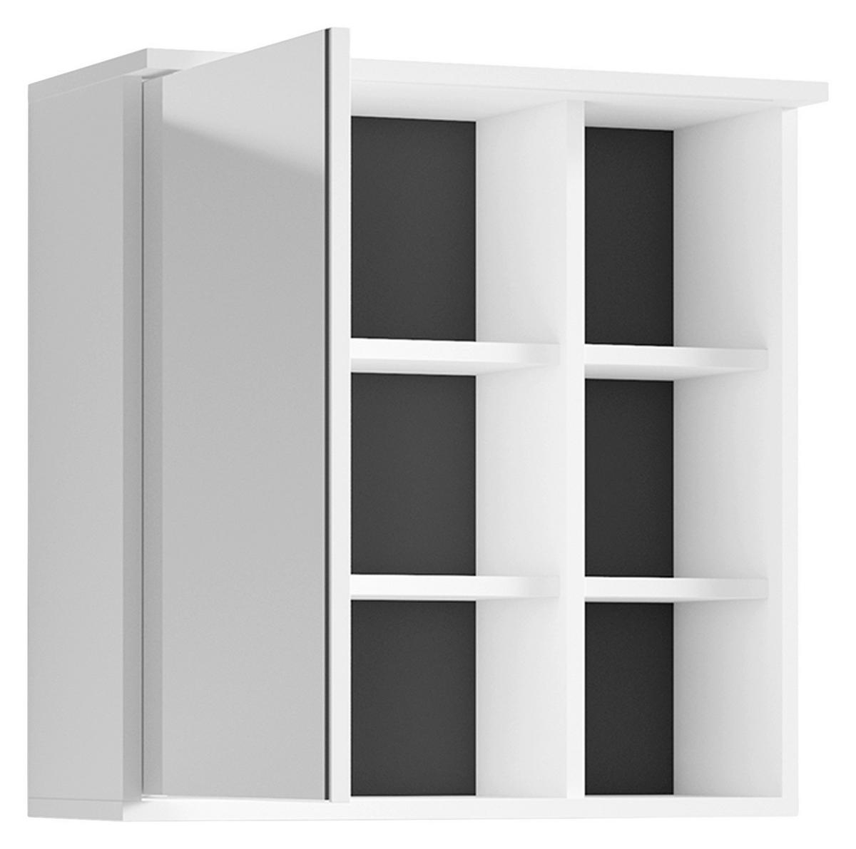 BADEZIMMER 2-teilig  in 60 cm  - Schwarz/Weiß, MODERN, Holzwerkstoff/Kunststoff (60cm) - MID.YOU