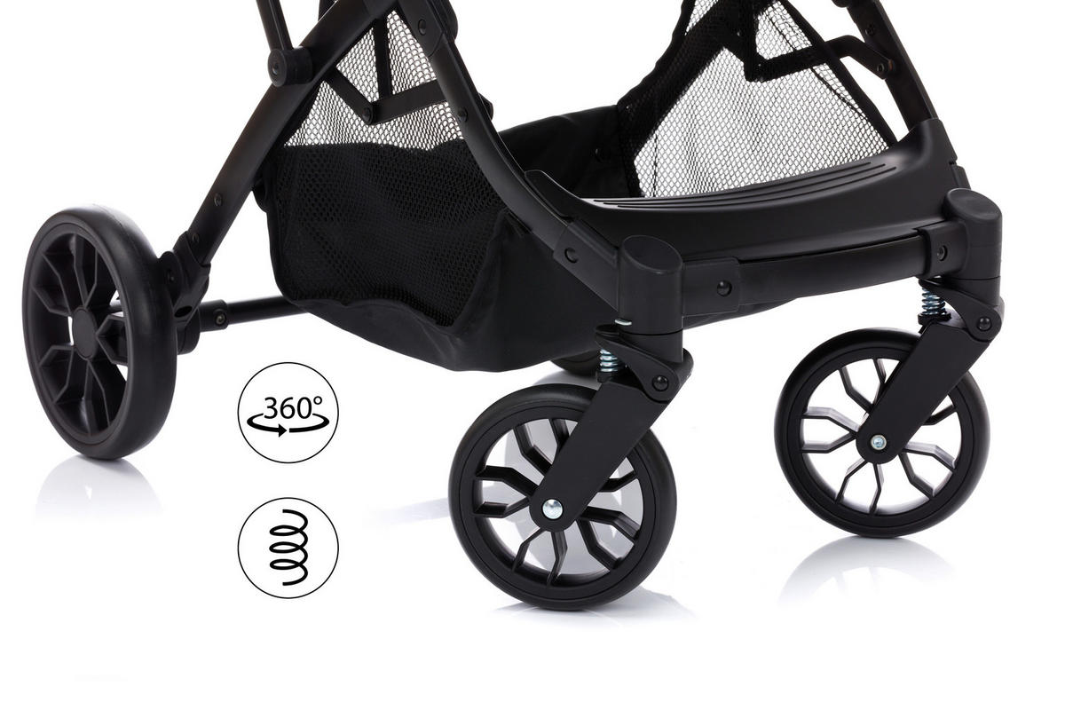 BUGGY Styler Elite  - Schwarz/Olivgrün, Basics, Textil/Metall (105/70/51cm) - Fillikid