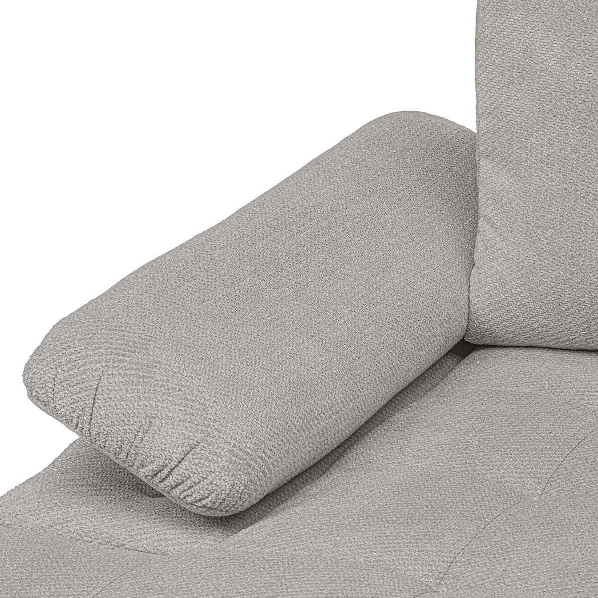 ECKSOFA Hellgrau Webstoff  - Hellgrau/Schwarz, KONVENTIONELL, Kunststoff/Textil (162/282cm) - Carryhome