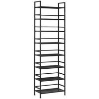 SCHUHREGAL Schwarz  - Schwarz/Weiß, MODERN, Metall (59/196/30cm) - PBJ