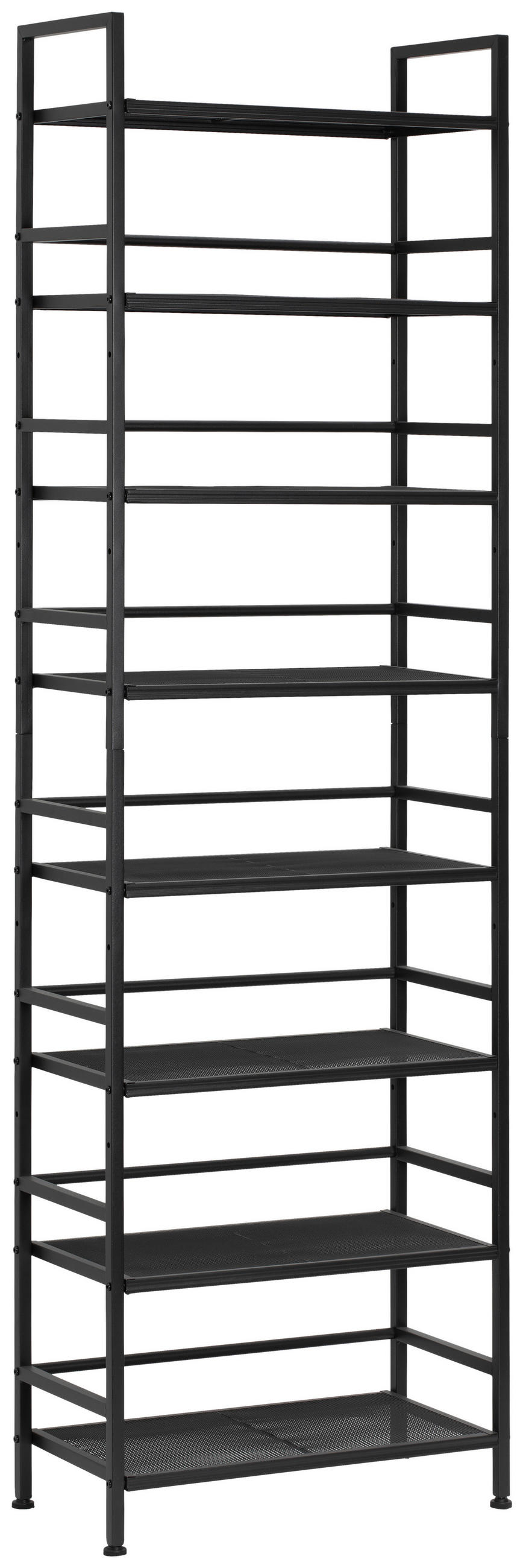 SCHUHREGAL Schwarz  - Schwarz/Weiß, MODERN, Metall (59/196/30cm) - PBJ
