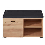 GARDEROBENBANK  in 84/47,2/37,4 cm  - Schwarz/Eiche Artisan, Design, Holzwerkstoff/Kunststoff (84/47,2/37,4cm) - Voleo