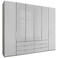 FALTTÜRENSCHRANK in Grau, Weiss  - Chromfarben/Weiss, Konventionell, Glas/Holzwerkstoff (250/216/58cm) - Dieter Knoll