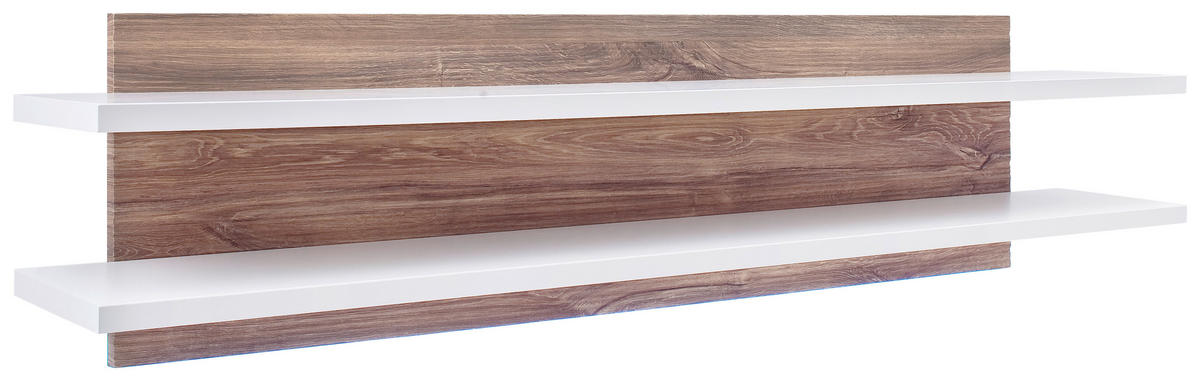 WANDBOARD in 150/35/26 cm Weiß, Eichefarben  - Eichefarben/Weiß, Design, Holzwerkstoff (150/35/26cm) - Livetastic