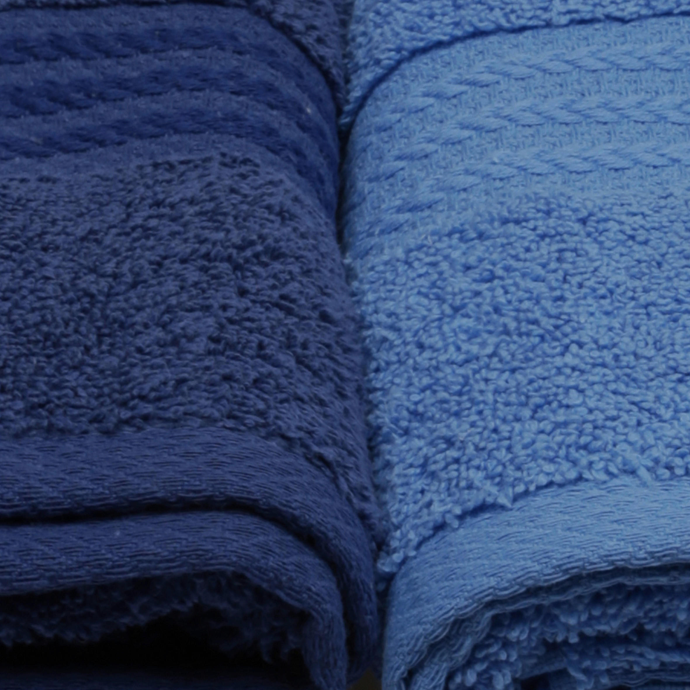 HANDTUCHSET Blau, Hellblau, Dunkelblau  - Blau/Dunkelblau, Basics, Textil (50/90cm)