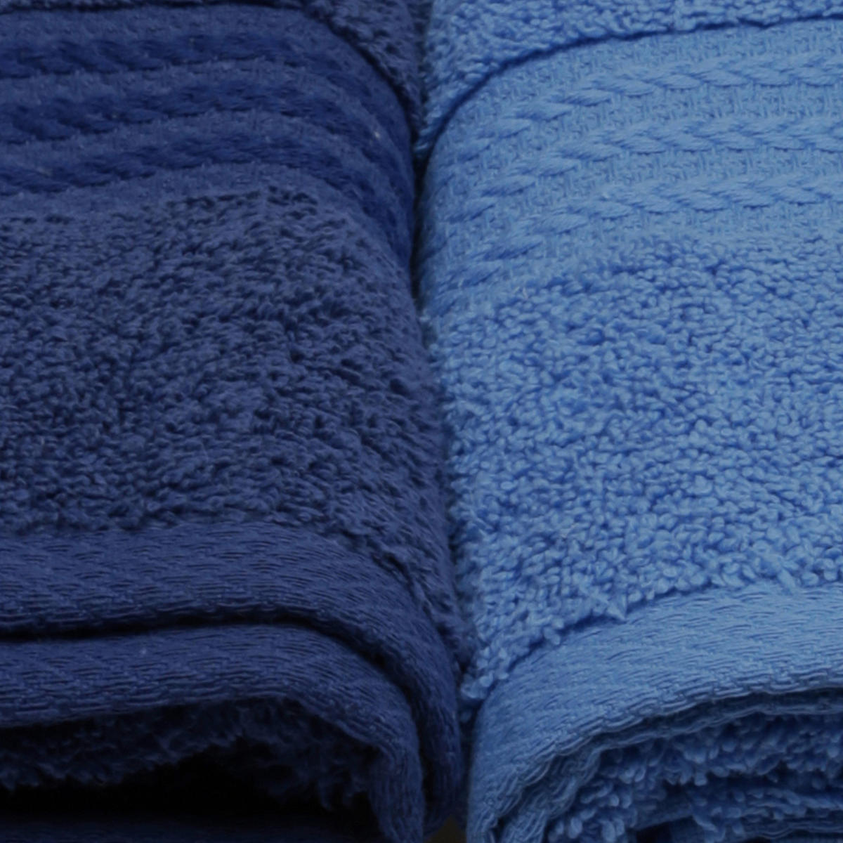 HANDTUCHSET Blau, Hellblau, Dunkelblau  - Blau/Dunkelblau, Basics, Textil (50/90cm)