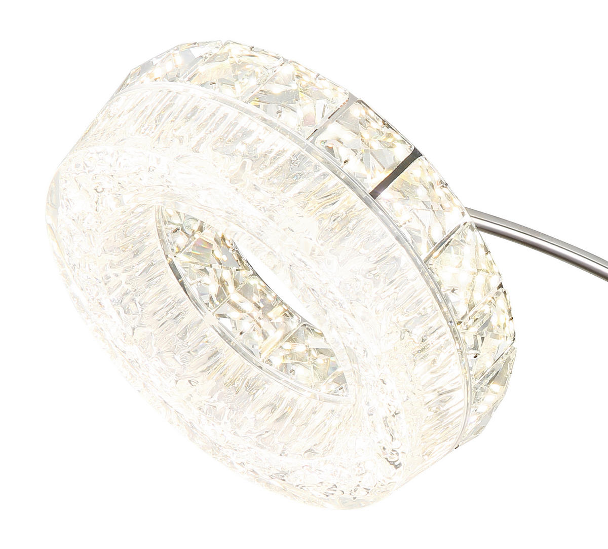 LED-STEHLEUCHTE 82,5/102/190 cm    - Klar/Schwarz, Design, Glas/Kunststoff (82,5/102/190cm) - Globo