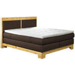 BOXSPRINGBETT 180/200 cm  in Braun  - Braun, Natur, Holz/Textil (180/200cm) - Linea Natura