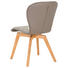 Stuhl in Holz, Leder, Textil Braun, Eichefarben, Grau - Eichefarben/Braun, Design, Leder/Holz (48/91/61cm) - Bert Plantagie