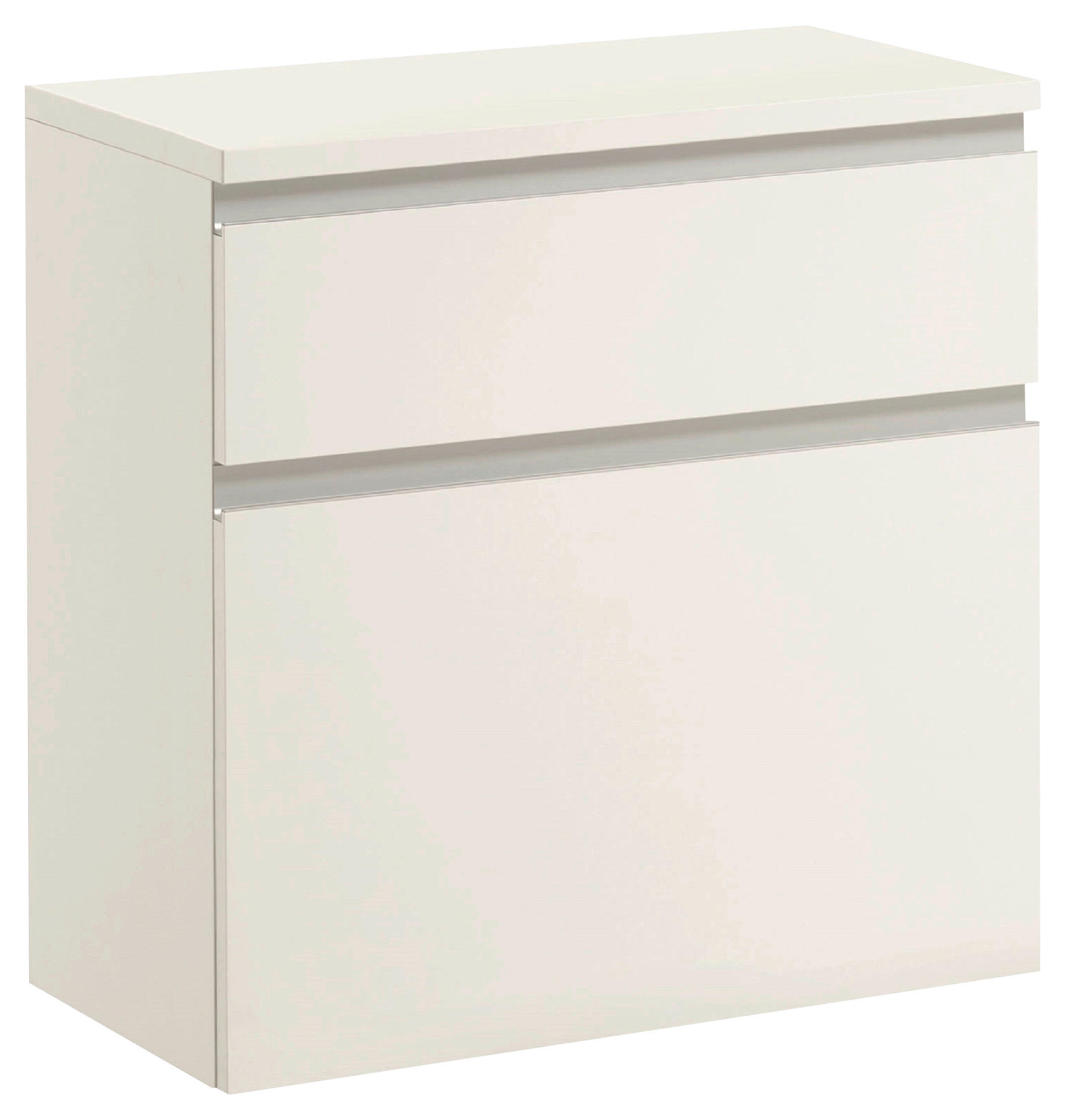 HÄNGESCHUHSCHRANK  in 60/61/31 cm  - Silberfarben/Weiß, Design, Holzwerkstoff (60/61/31cm)