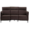 TRAPEZSOFA in Echtleder Dunkelbraun  - Dunkelbraun/Schwarz, Konventionell, Leder/Metall (221/103/95cm) - Dieter Knoll
