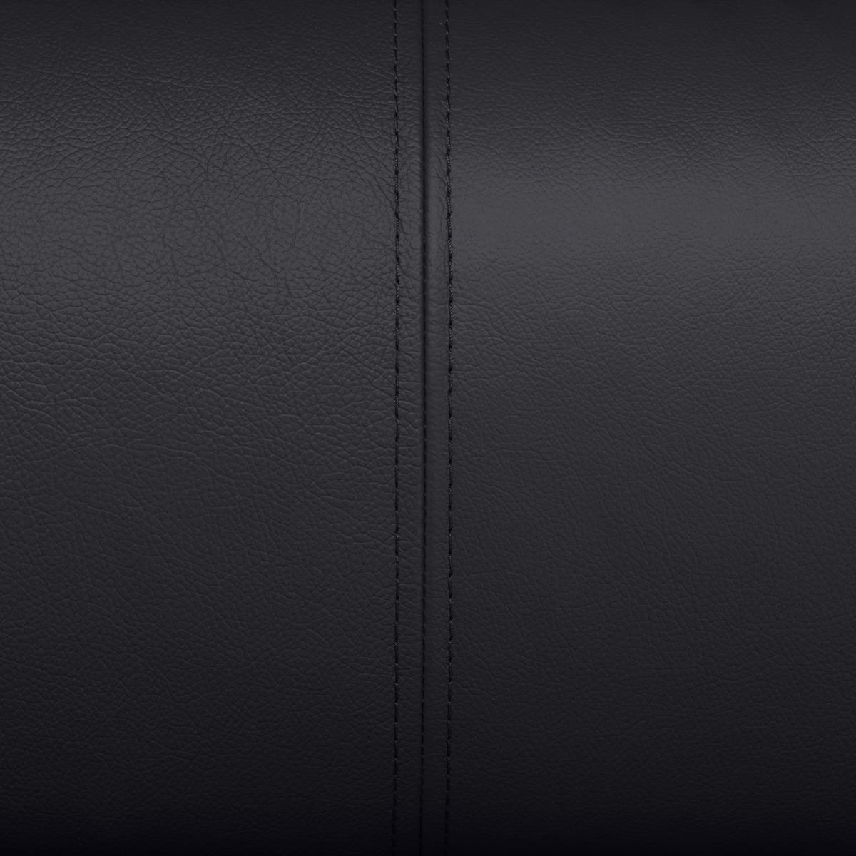 ECKSOFA in Echtleder Schwarz  268/213 cm  - Chromfarben/Schwarz, Design, Leder/Metall (268/213cm) - Stylife