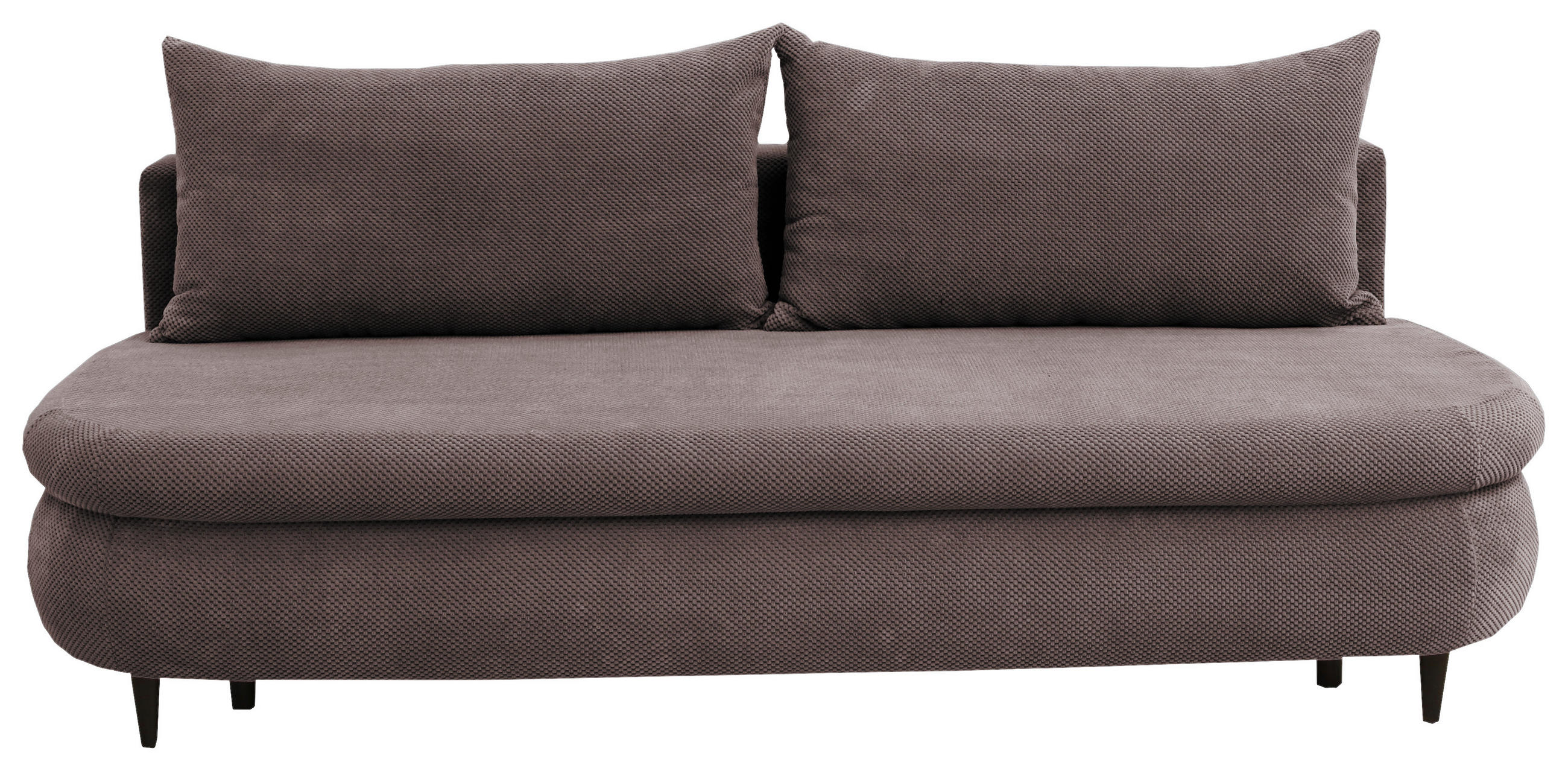 SCHLAFSOFA in Webstoff, Plüsch Braun  - Schwarz/Braun, Design, Textil (213/89/105cm) - Novel