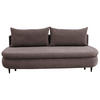 SCHLAFSOFA in Webstoff, Plüsch Braun  - Schwarz/Braun, Design, Textil (213/89/105cm) - Novel