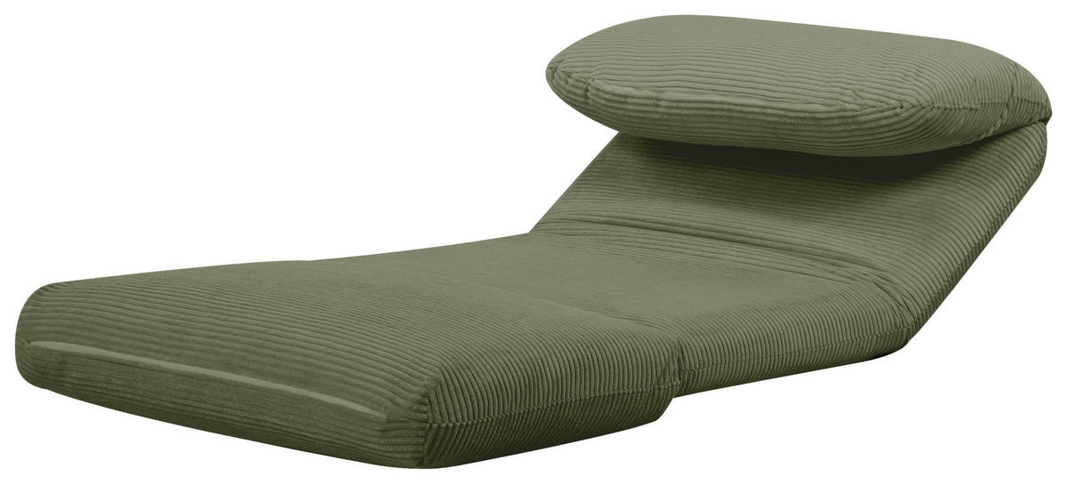 SCHLAFSESSEL Cord Olivgrün    - Olivgrün, Design, Textil/Metall (82/58/78cm) - Livetastic