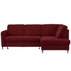 ECKSOFA in Chenille Rot  - Rot/Schwarz, Modern, Holz/Textil (241/184cm) - Carryhome