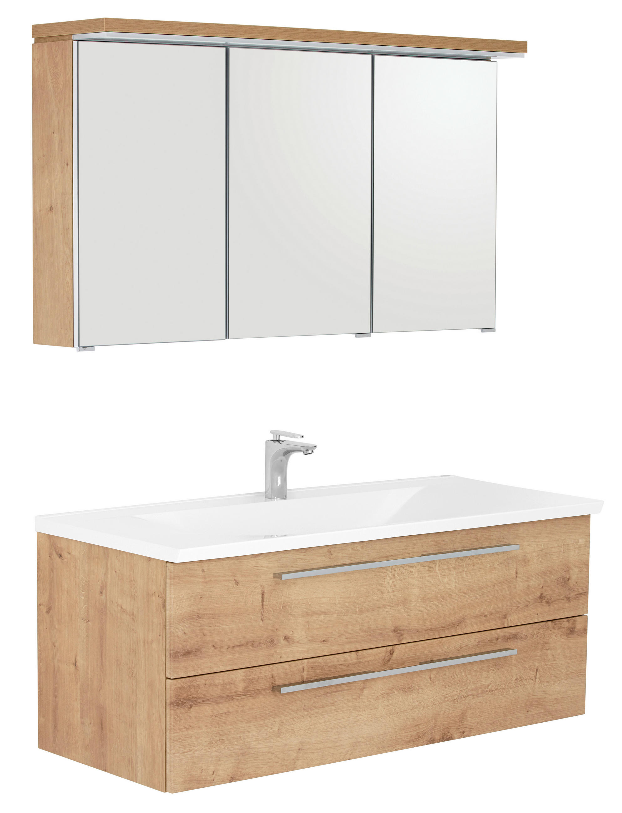 BADEZIMMER  in 120 cm  - Eichefarben, KONVENTIONELL, Holzwerkstoff (120cm) - Dieter Knoll