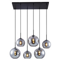 HÄNGELEUCHTE Amelie 97,5/42,5/150 cm   - Bernsteinfarben, Basics, Glas/Metall (97,5/42,5/150cm) - Novel