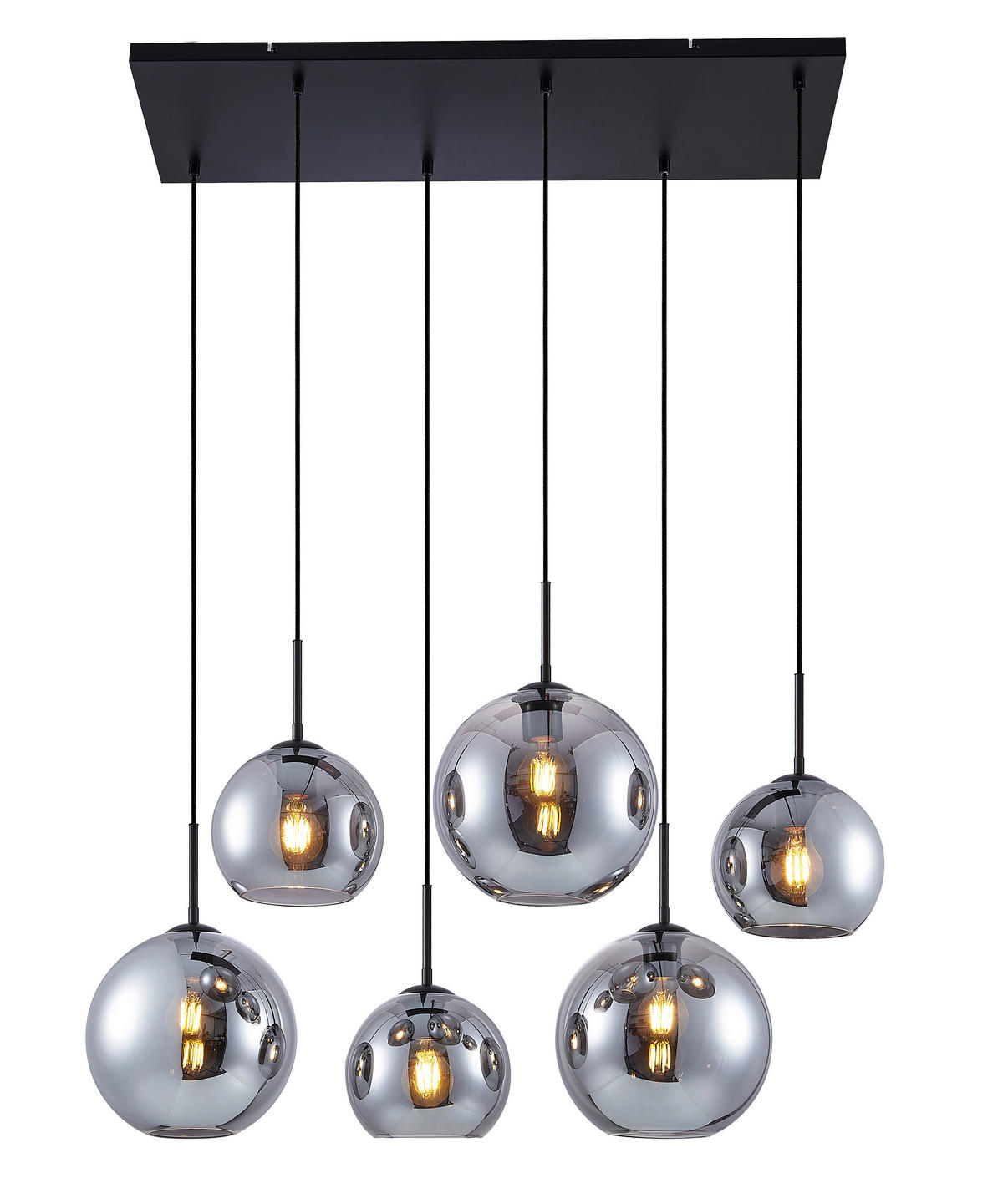 HÄNGELEUCHTE Amelie 97,5/42,5/150 cm   - Bernsteinfarben, Basics, Glas/Metall (97,5/42,5/150cm) - Novel