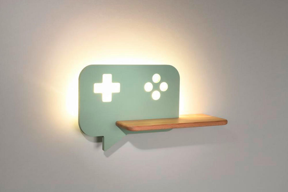 KINDERWANDLEUCHTE 36/12/20 cm   - Mintgrün, Basics, Holz/Holzwerkstoff (36/12/20cm)