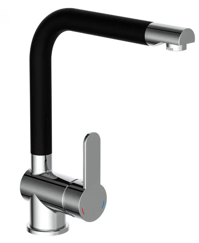 KÜCHENARMATUR  - Chromfarben/Schwarz, Basics, Metall (5,7/30/26,5cm) - Schütte