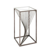 BEISTELLTISCH in Metall, Glas 30/30/60 cm  - Bronzefarben, MODERN, Glas/Metall (30/30/60cm)