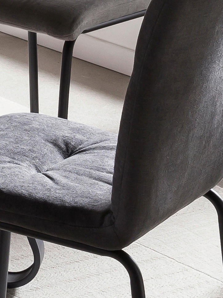 Thumbnail - Livetastic Stuhl-Set, Hellgrau, Textil, Rundrohr, 44.5x87x55.5 cm, Esszimmer, Stühle, Esszimmerstühle, Esszimmerstühle-S...