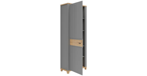 GARDEROBENSCHRANK 74/203/38 cm  - Graphitfarben/Eiche Artisan, LIFESTYLE, Holzwerkstoff/Kunststoff (74/203/38cm) - Hom`in