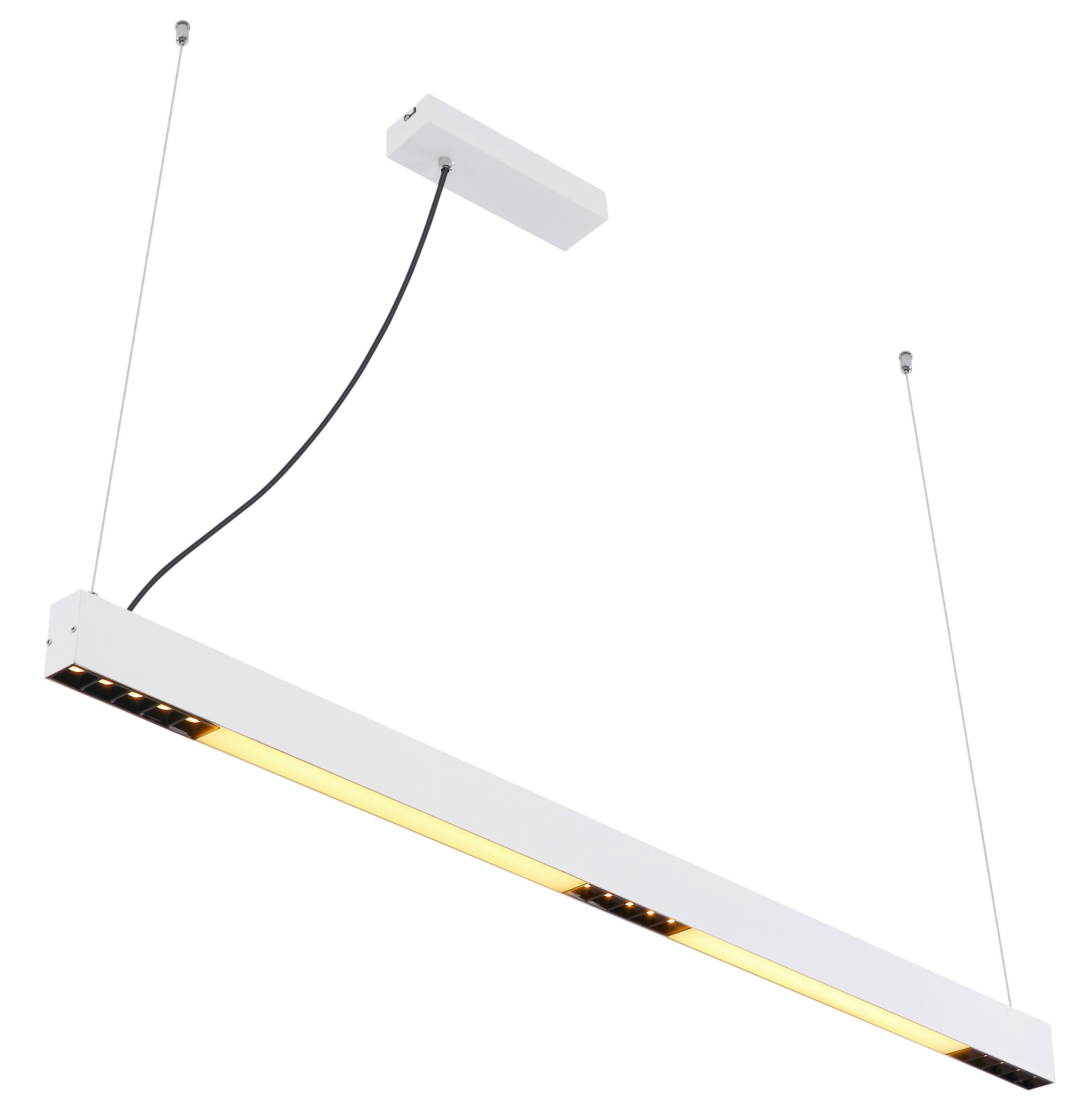 LED-HÄNGLAMPA Hodari 119/7/120 cm  - vit, Design, metall/glas (119/7/120cm) - Globo