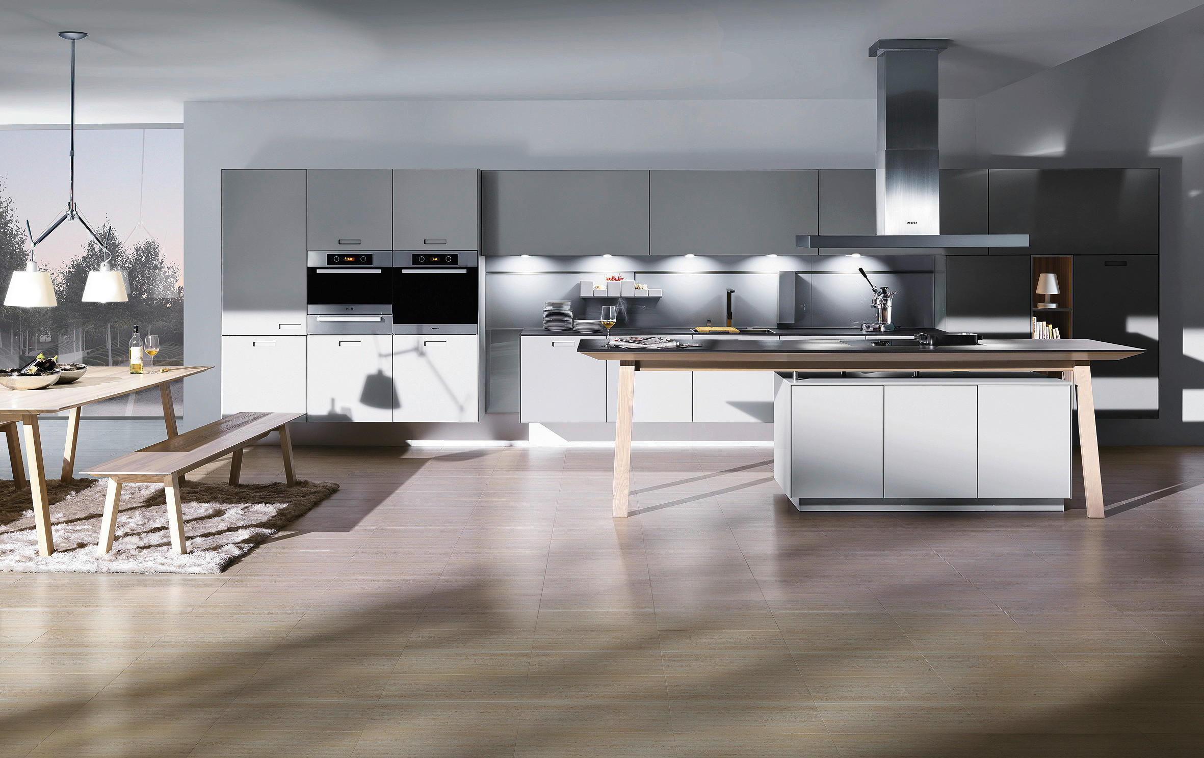 EINBAUKÜCHE   - Design, Glas/Holzwerkstoff - Next 125