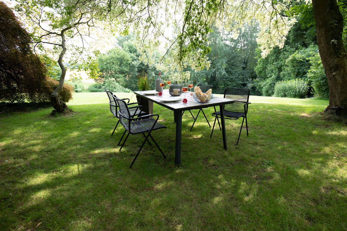 GARTENSET   - Anthrazit/Schwarz, Basics, Holzwerkstoff/Kunststoff (92/73/160cm) - Gardenson