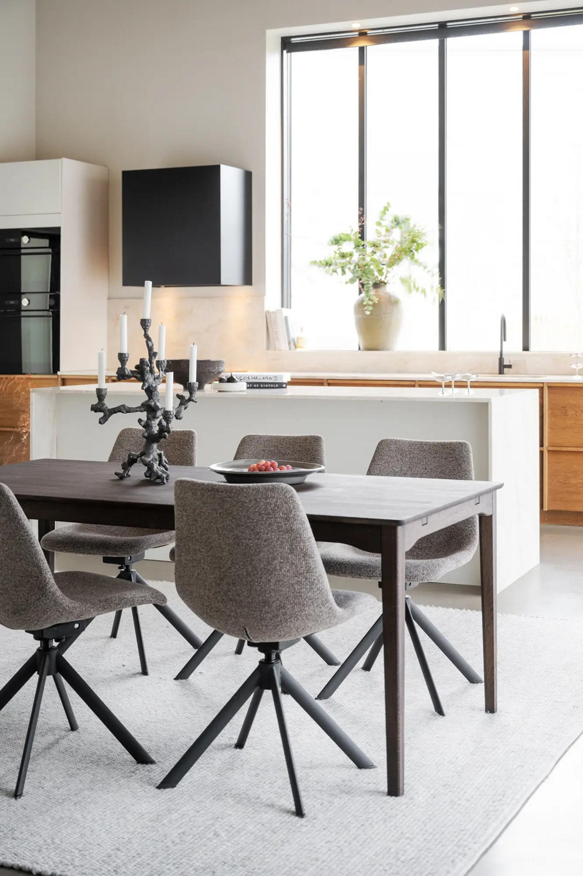 MATBORD mörkbrun  utdragbar, finns i olika storlekar, finns i olika trädekorer  - mörkbrun, Design, trä (180/90/75cm) - Rowico