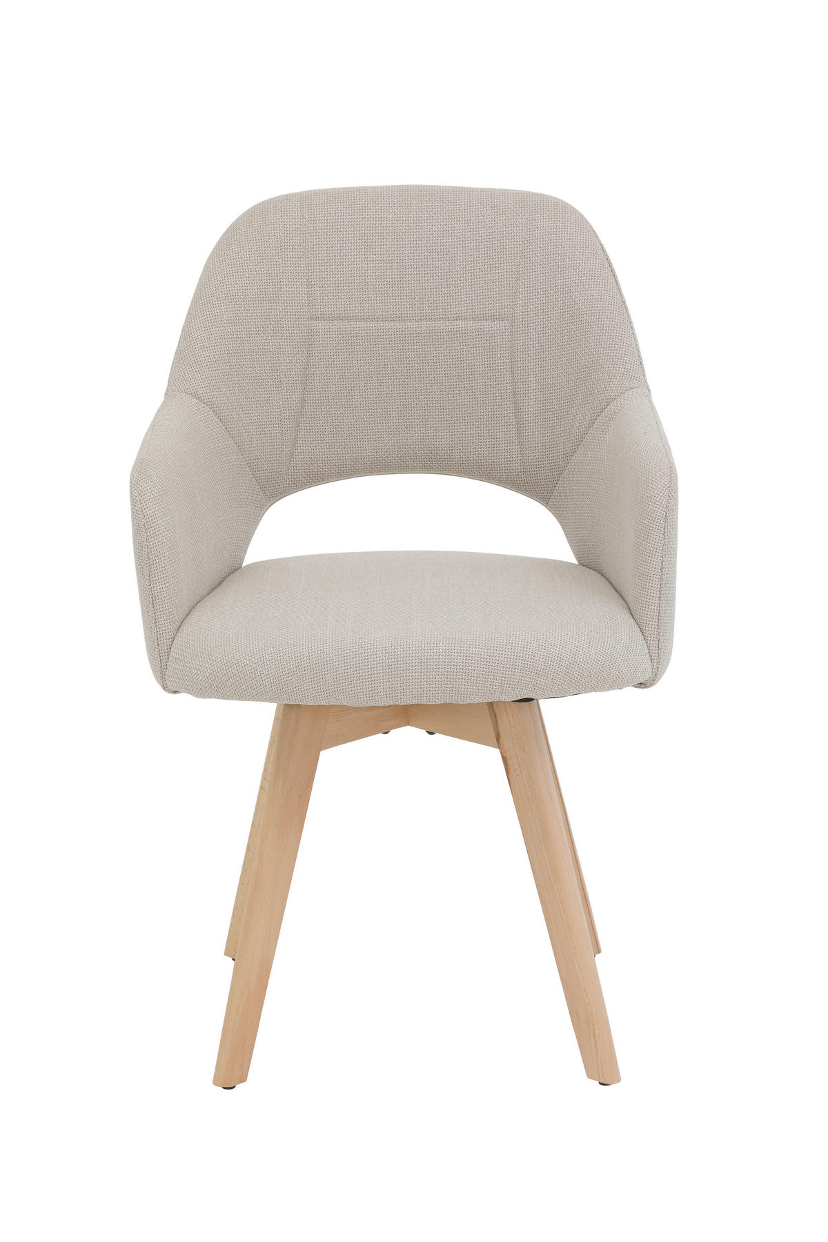 SESSELSET in Webstoff, Mikrofaser Beige  - Beige/Buchefarben, MODERN, Holz/Textil (57/88/61cm) - P & B