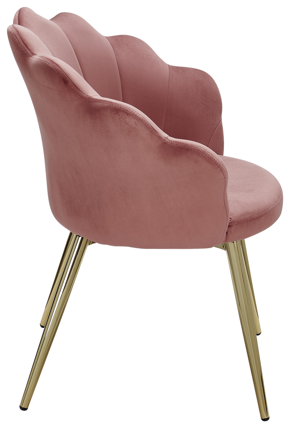 ŽIDLE S PODRUČKAMI, samet, růžová - růžová/barvy zlata, Konvenční, kov/textil (47,5/80/53cm) - MID.YOU