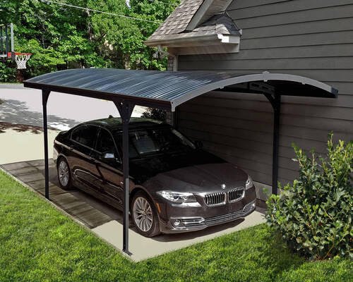 CARPORT 288/242/495 cm Aluminium  - Anthrazit/Bronzefarben, Basics, Kunststoff/Metall (288/242/495cm)