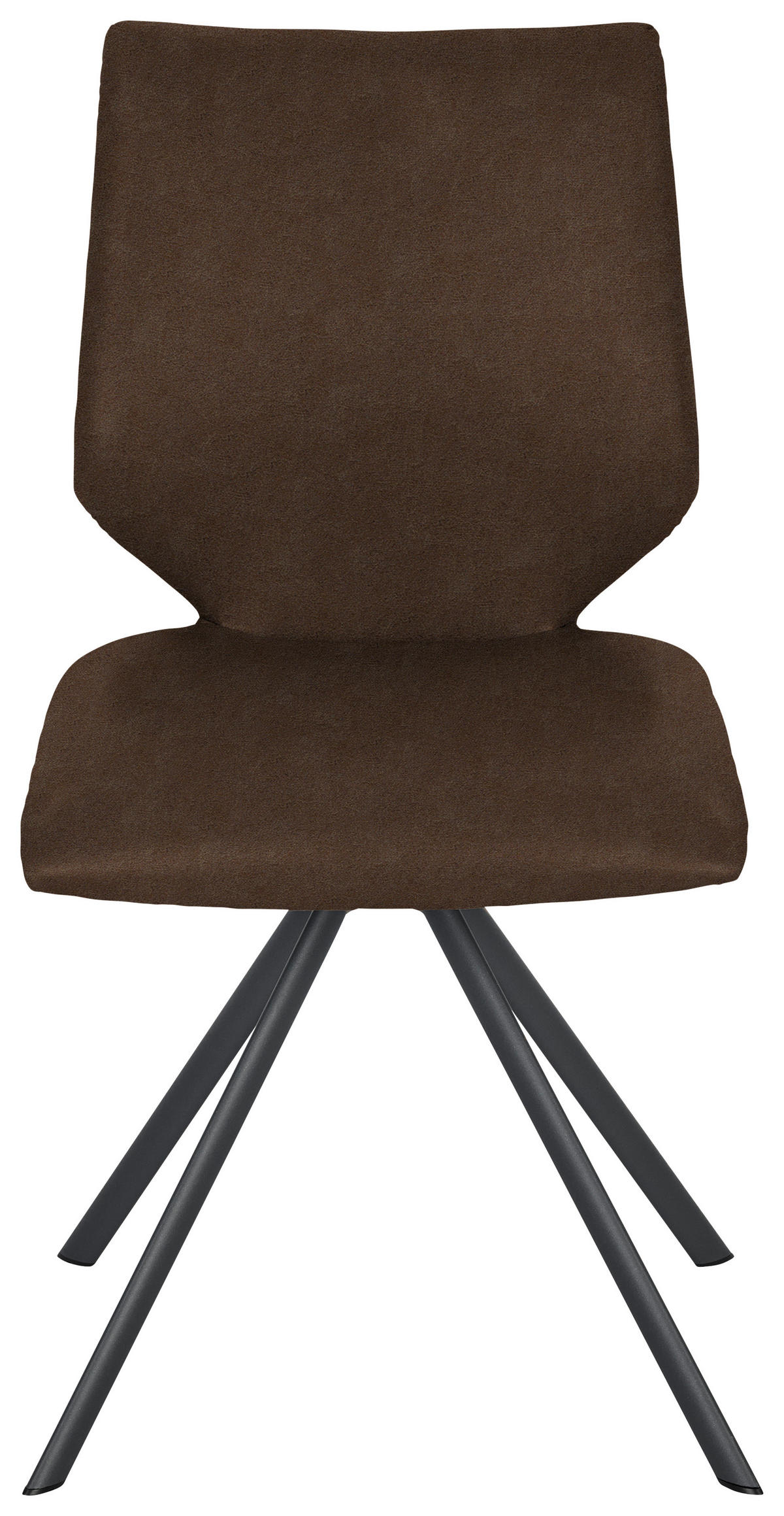 STUHL  Lederauswahl, Stoffauswahl, Typenauswahl Mikrofaser  - Anthrazit/Dunkelbraun, Design, Textil/Metall (50/92/63cm) - Venjakob