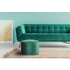 POUF Samt 47/32/47 cm  - Grün, Basics, Textil (47/32/47cm) - Kayoom