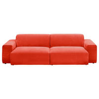 BIGSOFA Chenille Rot  - Rot/Schwarz, Design, Kunststoff/Textil (238/71/101cm) - Pure Home Lifestyle