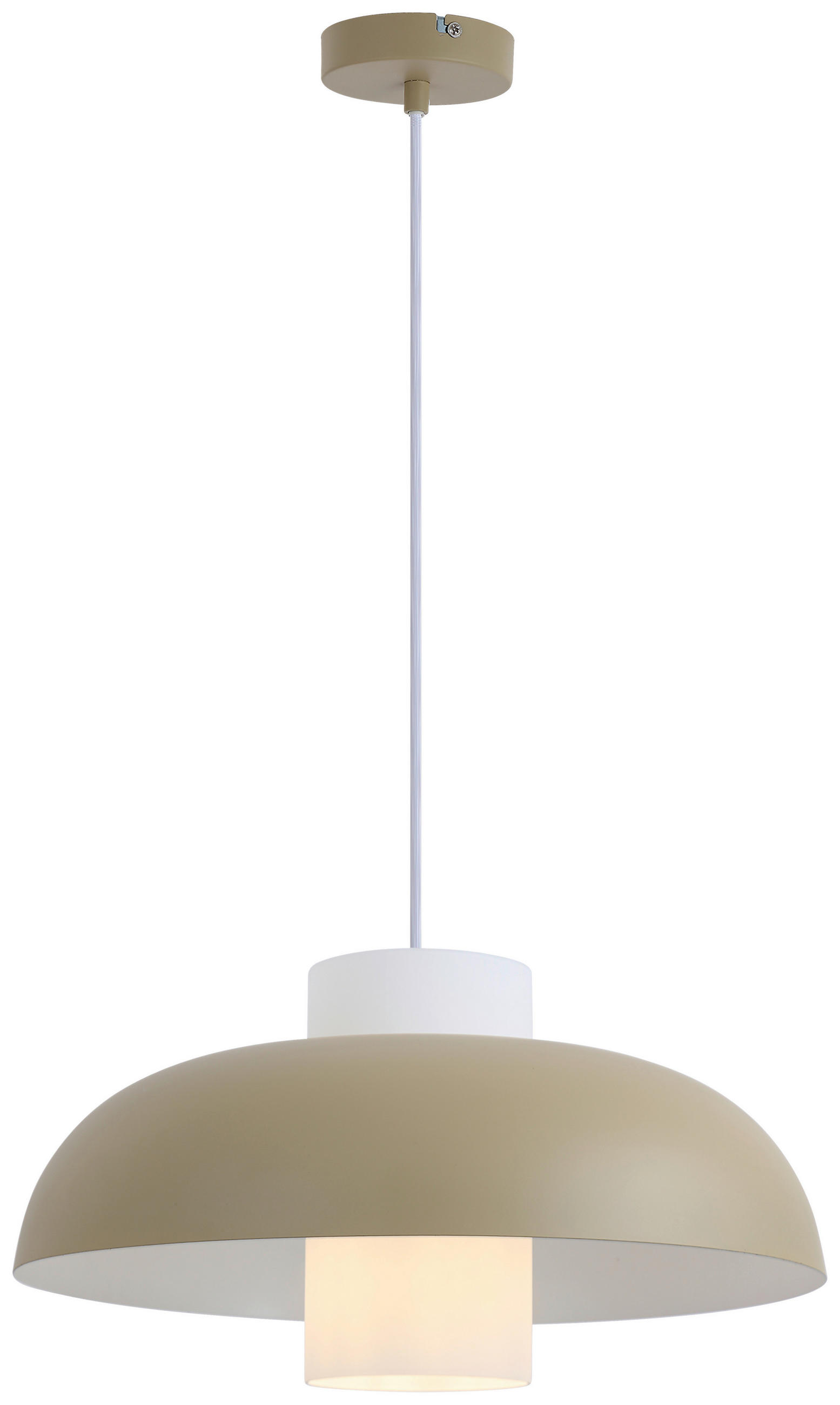 HÄNGELEUCHTE 38/120 cm   - Sandfarben/Weiß, Trend, Glas/Metall (38/120cm) - Collet's Monde