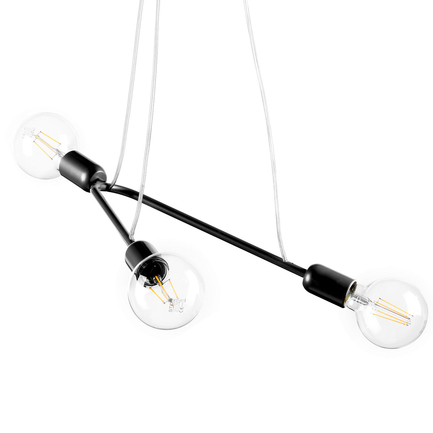 PENDELLEUCHTE 65/10/75 cm  - Schwarz, Design, Metall (65/10/75cm)