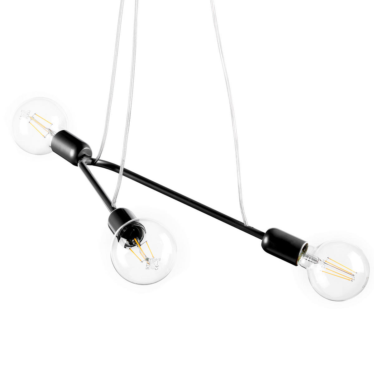 PENDELLEUCHTE 65/10/75 cm  - Schwarz, Design, Metall (65/10/75cm)