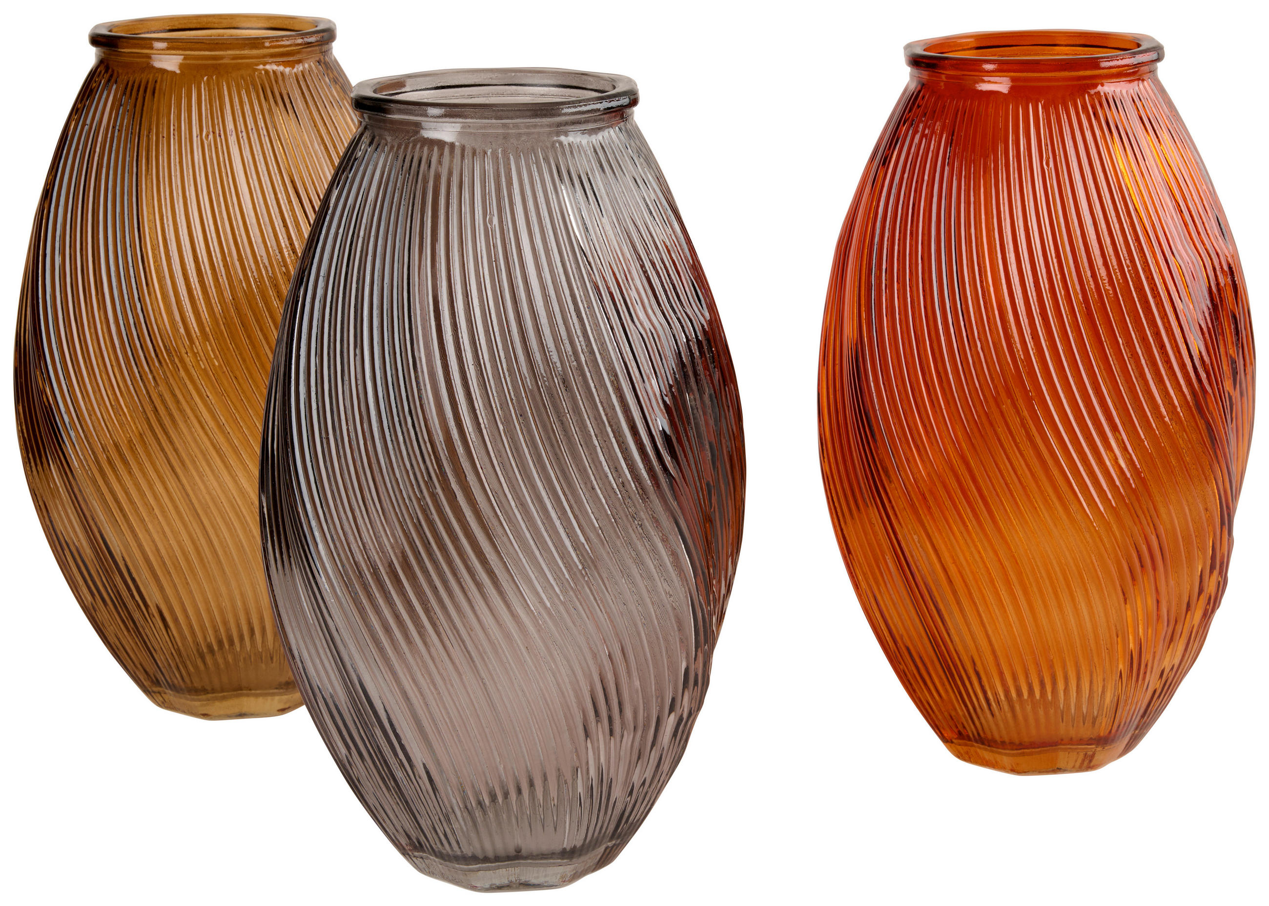 VASE  - Beige/Terracotta, LIFESTYLE, Glas (12/20cm)