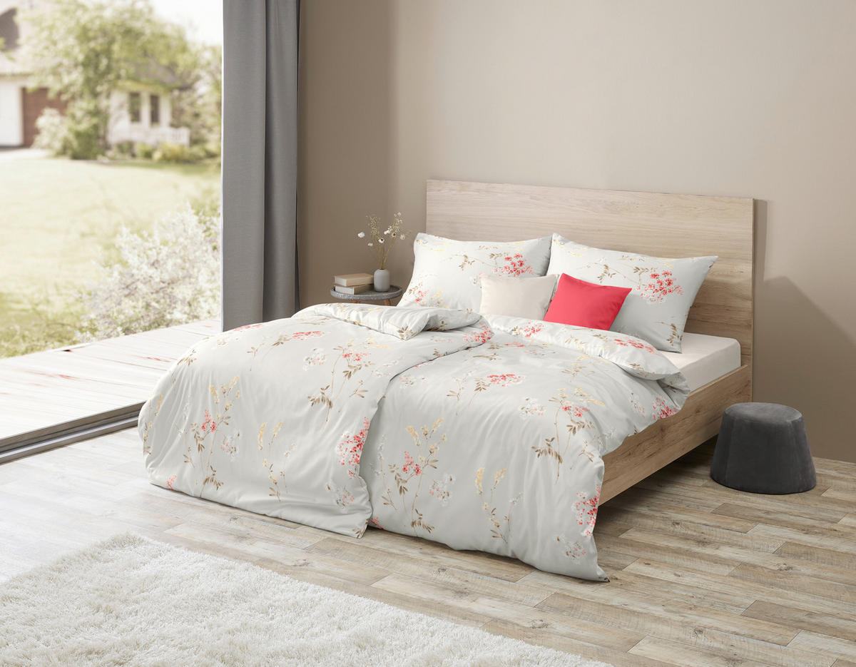 BETTWÄSCHE Standard/Timeless Makosatin 140/200 cm  - Bordeaux/Dunkelrosa, Basics, Textil (140/200cm) - Fleuresse