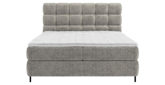 BOXSPRINGBETT 180/200 cm  in Taupe  - Taupe/Schwarz, Trend, Textil/Metall (180/200cm) - Esposa