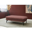 ECKSOFA  in Chenille, Flachgewebe Weinrot Rücken echt  180/284 cm  - Weinrot/Schwarz, Design, Textil/Metall (180/284cm) - Dieter Knoll